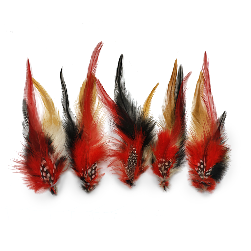 5-Piece Handmade Feather Hat Accessory Set