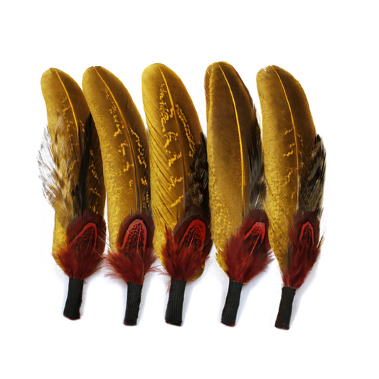 5-Piece Handmade Feather Hat Accessory Set