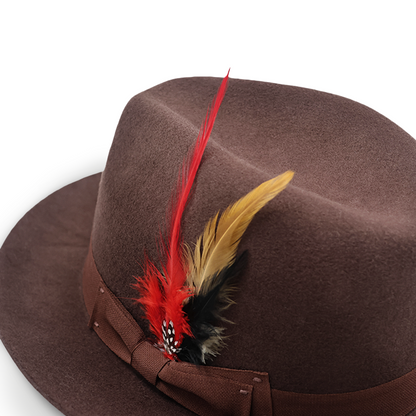 5-Piece Handmade Feather Hat Accessory Set